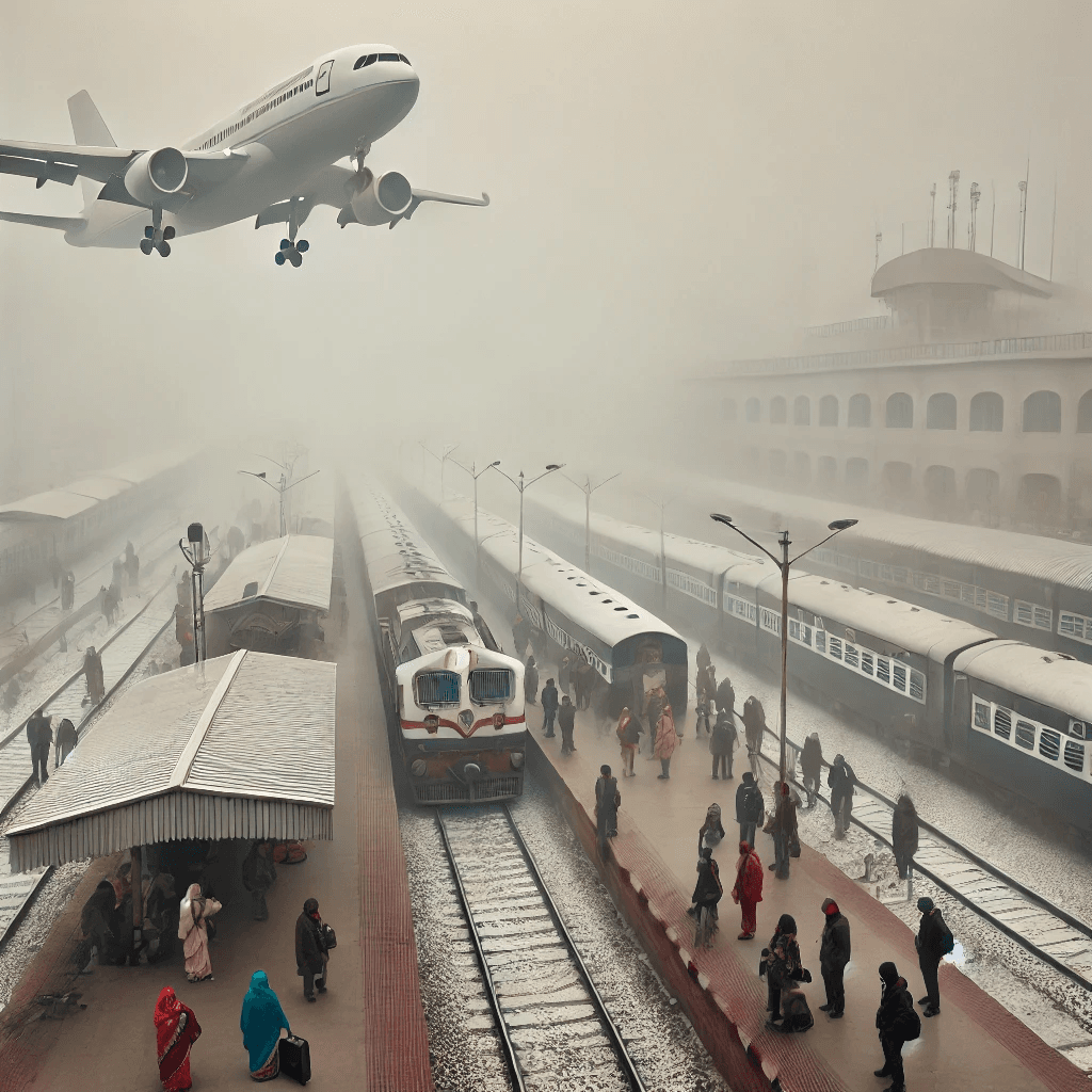 बिहार में सर्दी और कोहरे का कहर: ट्रेनों और विमानों की सेवाएं बेहाल