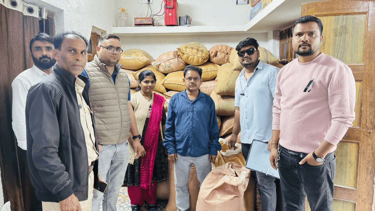 बिलासपुर में धान के अवैध संग्रहण पर कार्रवाई, 93 क्विंटल जब्त
